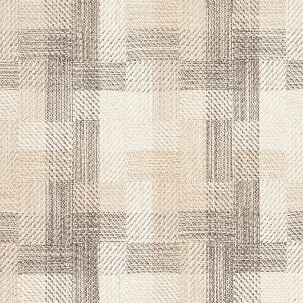 Schumacher 73742 Boro Plaid Natural fabric swatch