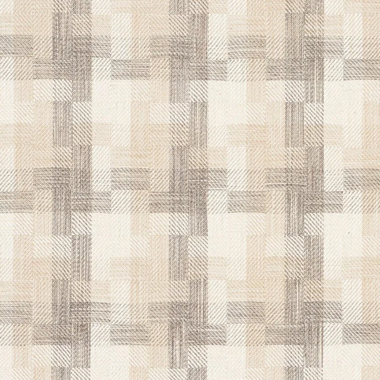 Schumacher 73742 Boro Plaid Natural fabric swatch