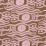 Schumacher 182742 Bosphorus Hand Block Brown & Pink fabric swatch