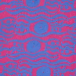 Schumacher 182741 Bosphorus Hand Block Fuchsia & Blue fabric swatch