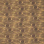 Schumacher 182740 Bosphorus Hand Block Ochre & Brown fabric swatch