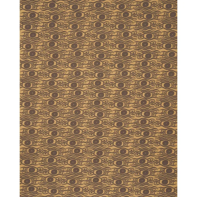 Schumacher 182740 Bosphorus Hand Block Ochre & Brown fabric swatch