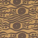 Schumacher 182740 Bosphorus Hand Block Ochre & Brown fabric swatch