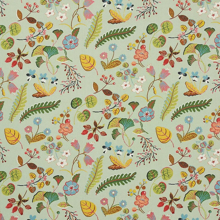Schumacher 75942 Botanica Indoor/Outdoor Mineral fabric swatch