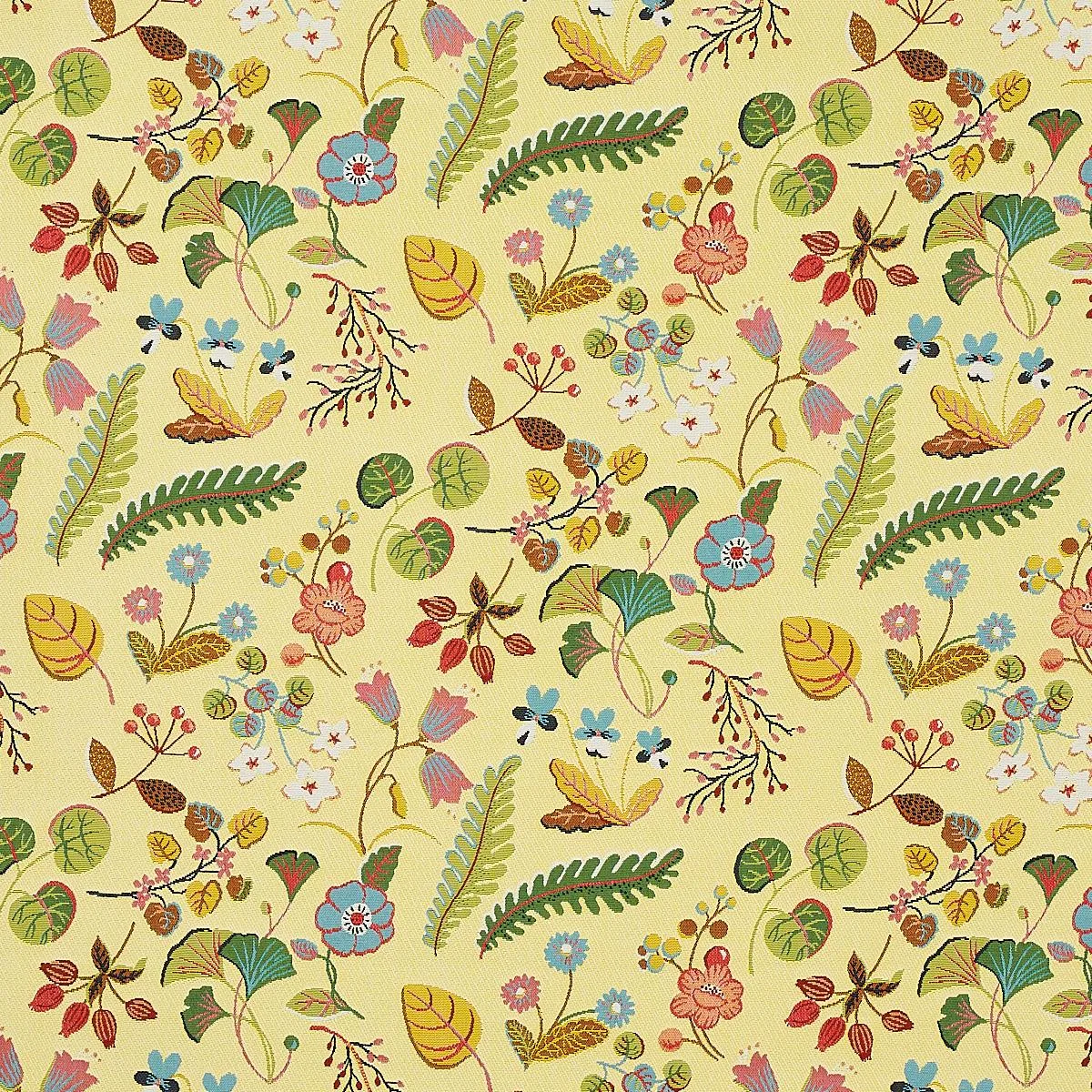 Schumacher 75943 Botanica Indoor/Outdoor Yellow fabric swatch