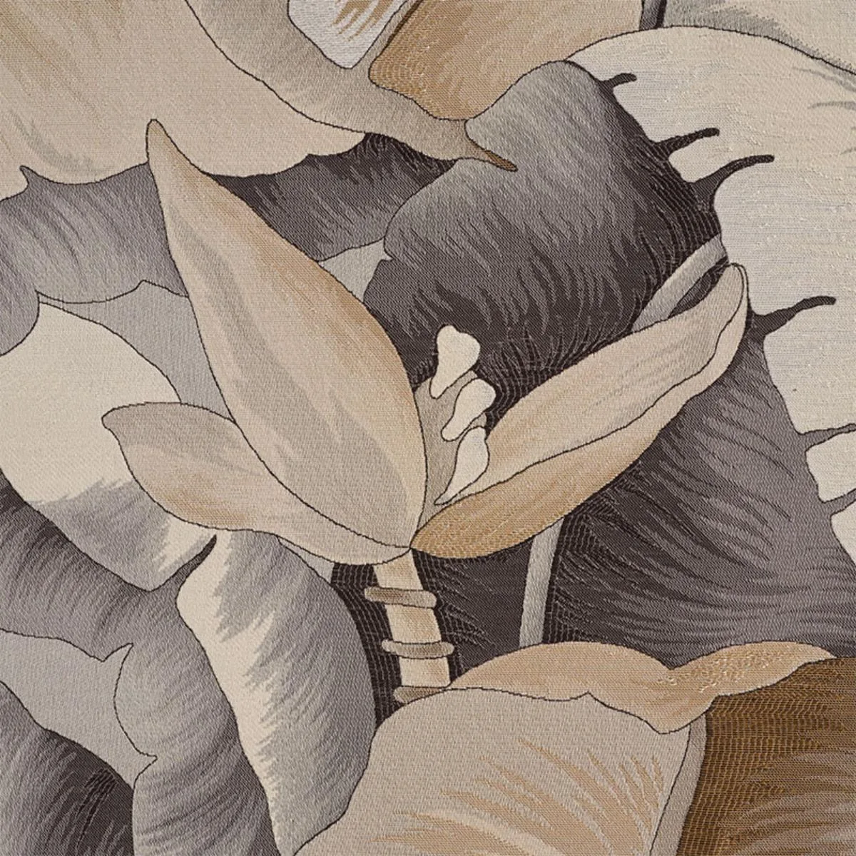 Schumacher 73890 Botanico Bronze fabric swatch
