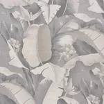 Schumacher 73891 Botanico Platinum fabric swatch