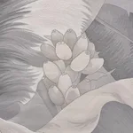 Schumacher 73891 Botanico Platinum fabric swatch