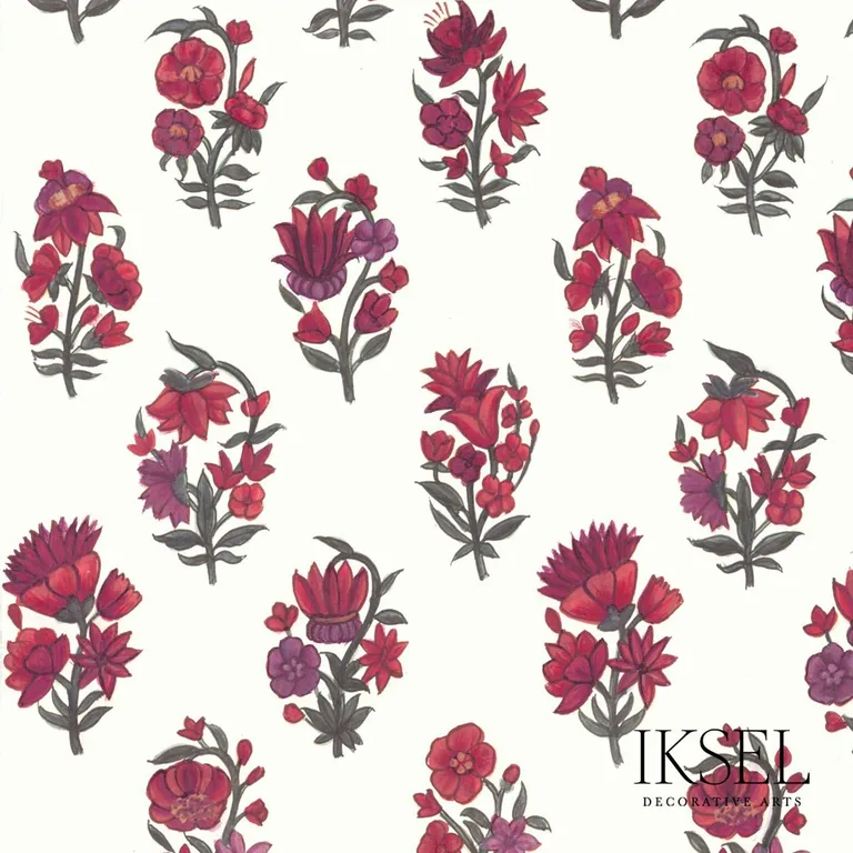 Schumacher RF302CS01 Boteh Original fabric swatch