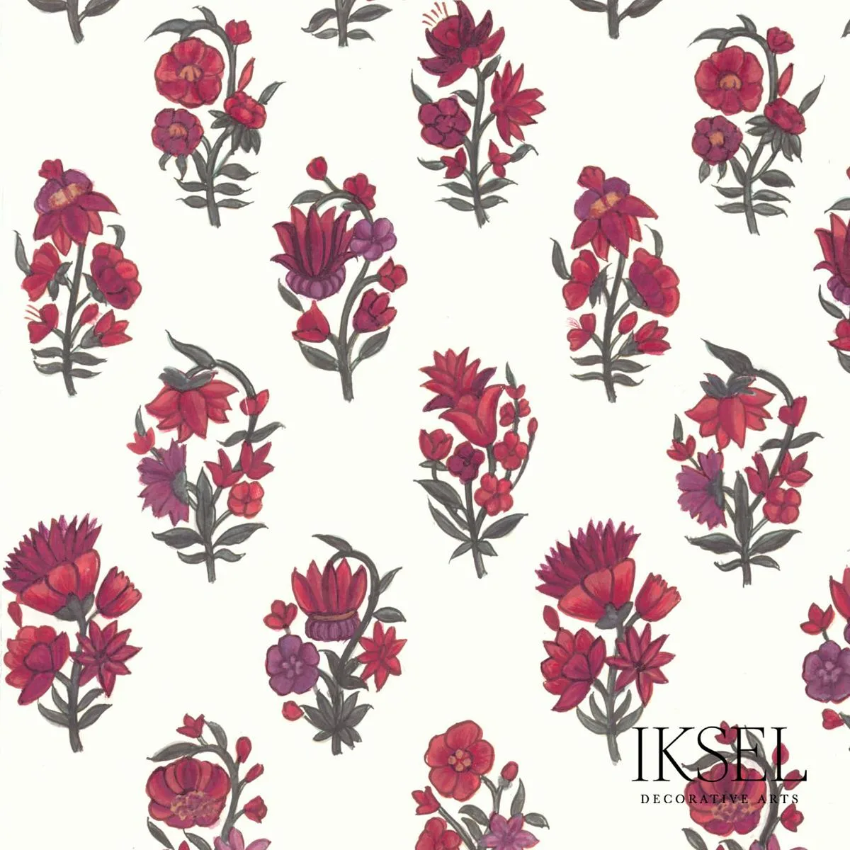 Schumacher RF302CS01 Boteh Original fabric swatch