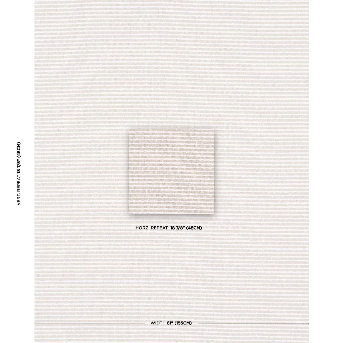 Schumacher 84261 Bouclé Stripe Indoor/Outdoor Flax fabric swatch