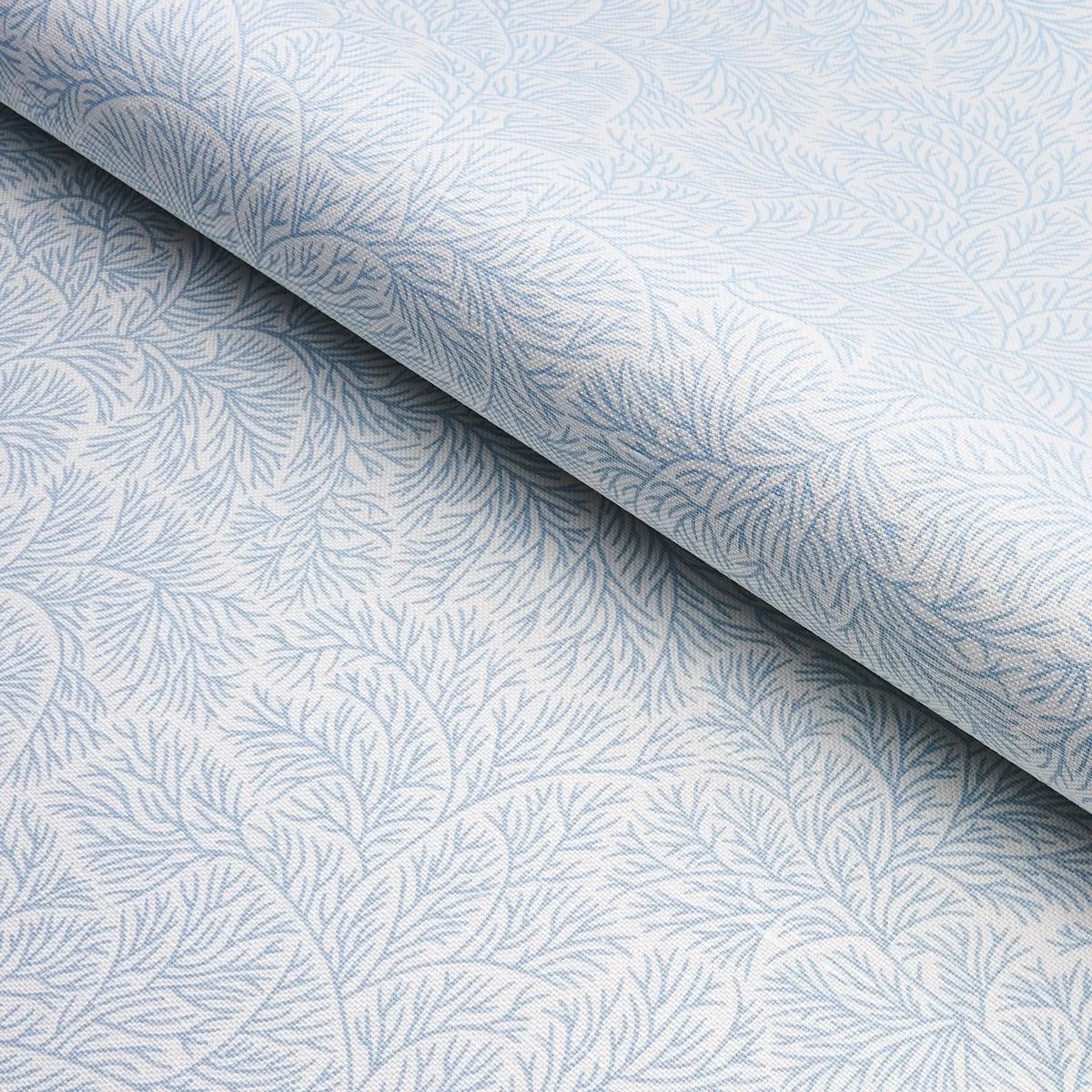 Schumacher 180700 Bougainvillea China Blue fabric swatch