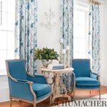 Schumacher 175790 Boughton House Porcelain fabric swatch