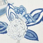 Schumacher 177291 Bouquet Chinois Porcelain fabric swatch