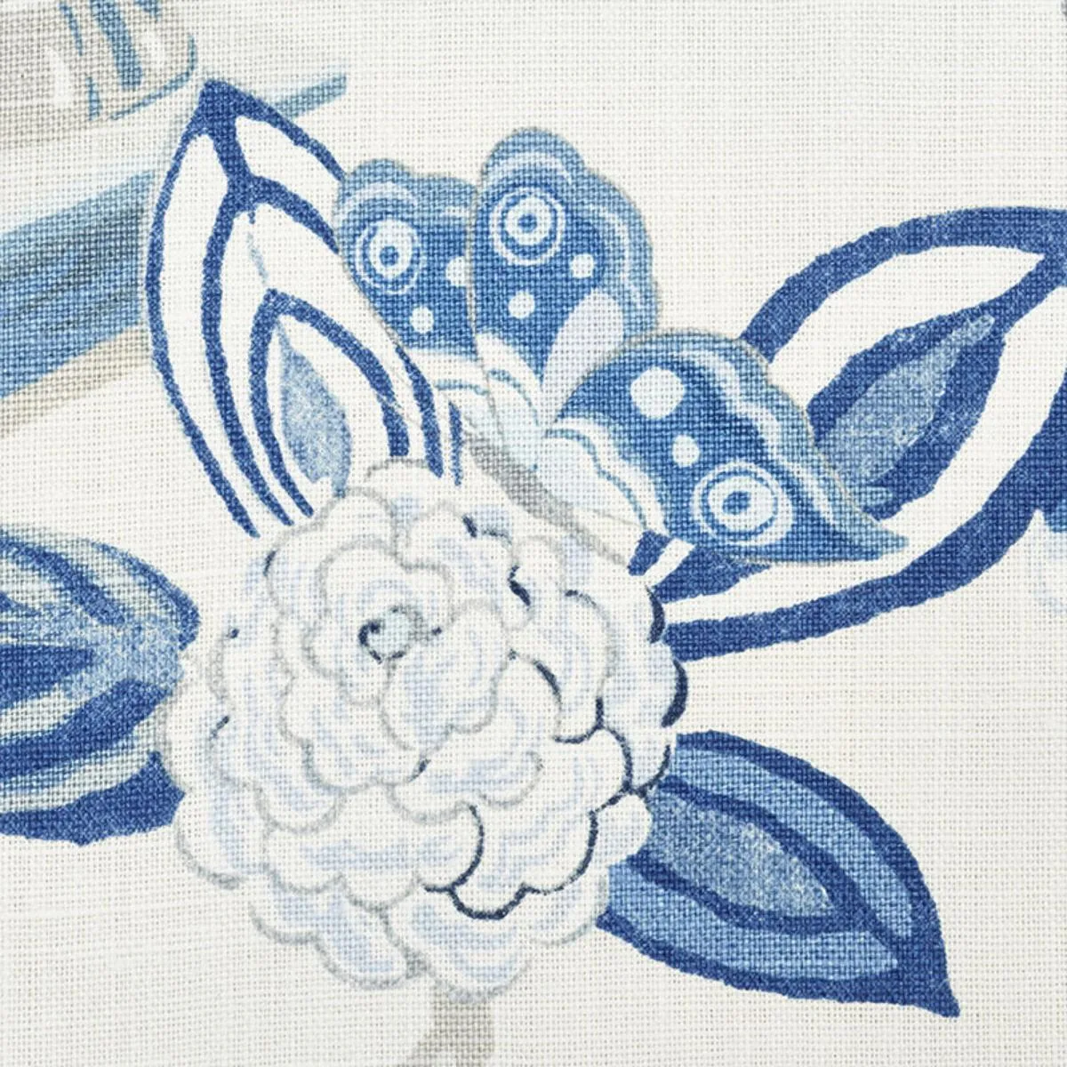 Schumacher 177291 Bouquet Chinois Porcelain fabric swatch