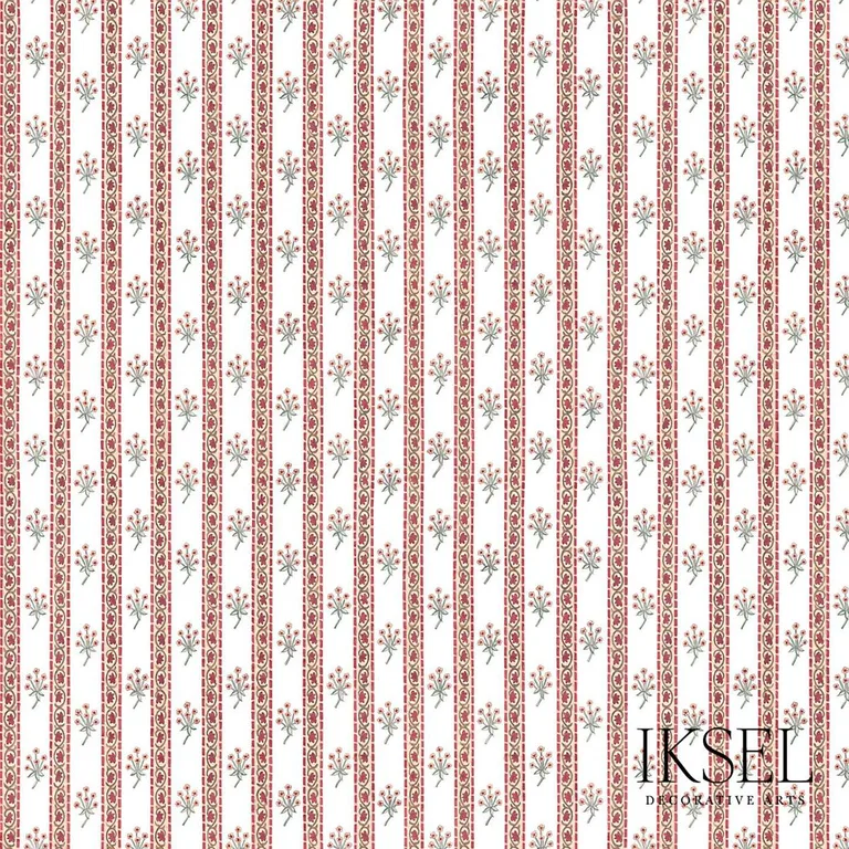 Schumacher RF301CS01 Bouquet Stripe Original fabric swatch