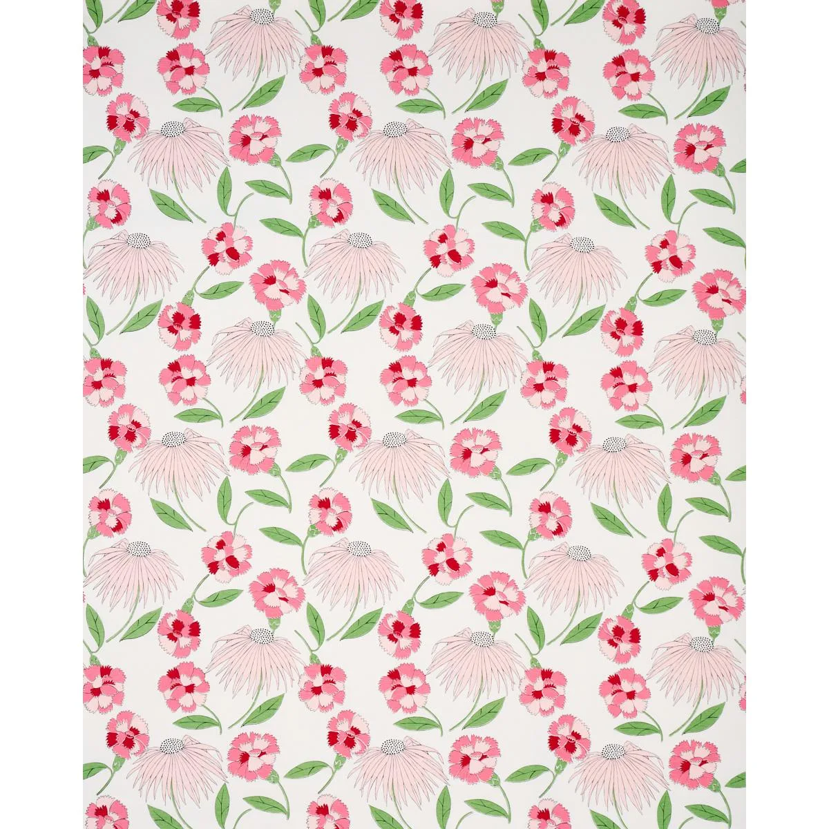 Schumacher 177853 Bouquet Toss Pepper Berry fabric swatch