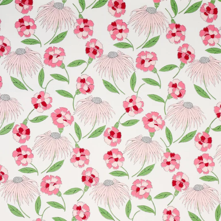Schumacher 177853 Bouquet Toss Pepper Berry fabric swatch