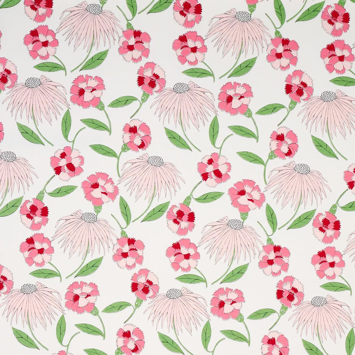 Schumacher 177853 Bouquet Toss Pepper Berry fabric swatch