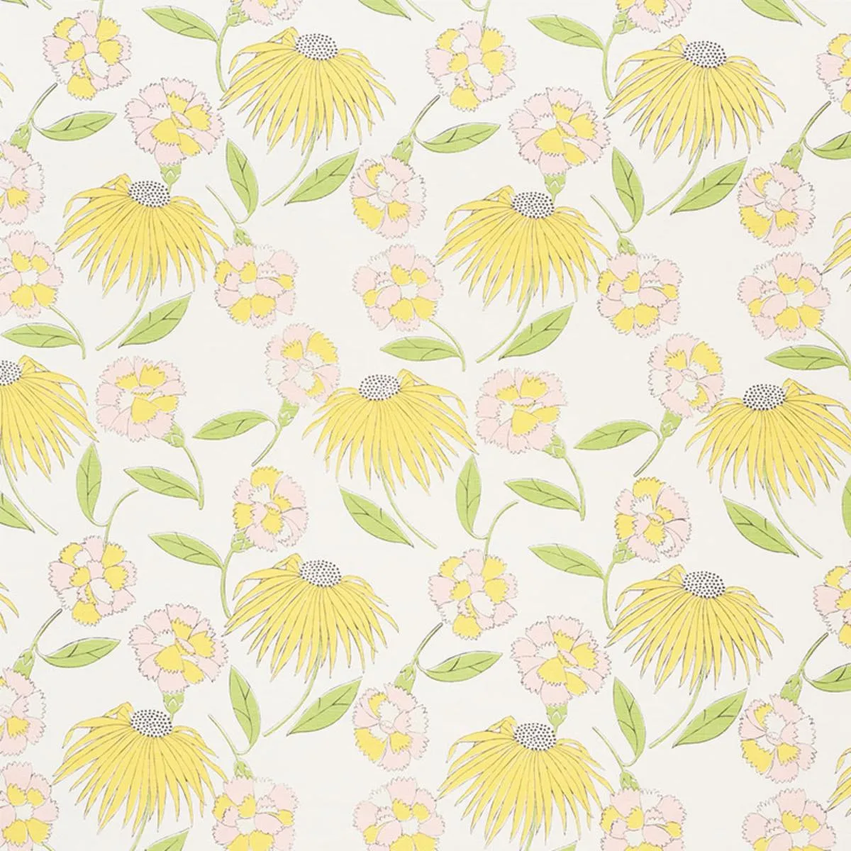 Schumacher 177851 Bouquet Toss Pink Lemonade fabric swatch