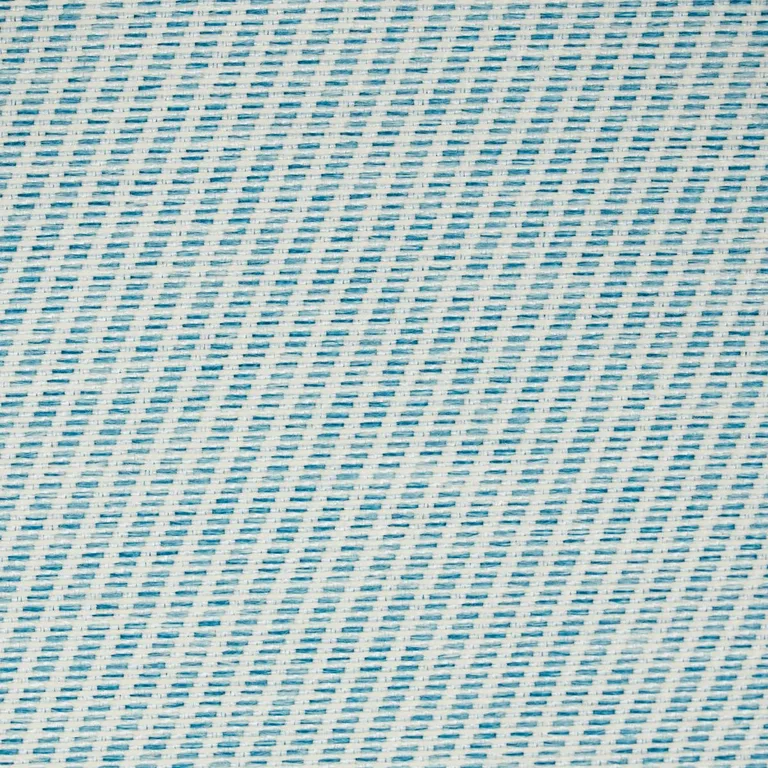 Schumacher 80860 Bowery Indoor/Outdoor Aqua fabric swatch