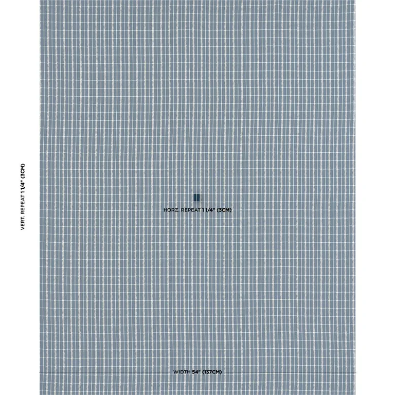 Schumacher 84681 Boyd Check Indigo fabric swatch