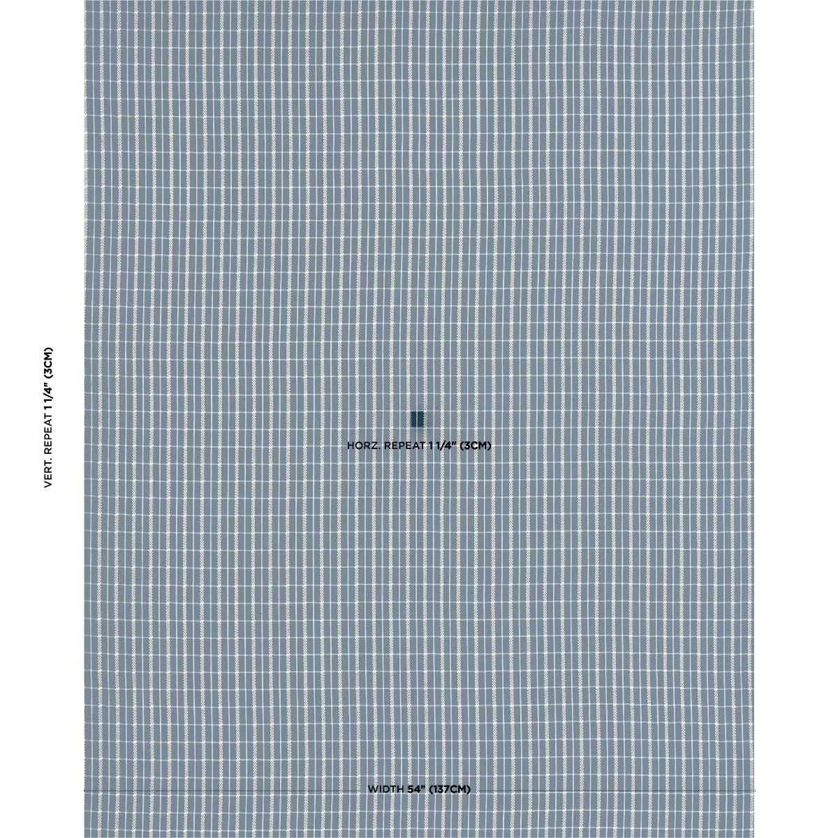Schumacher 84681 Boyd Check Indigo fabric swatch