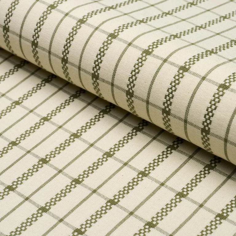 Schumacher 84682 Boyd Check Moss fabric swatch