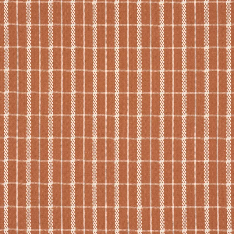 Schumacher 84680 Boyd Check Spice fabric swatch