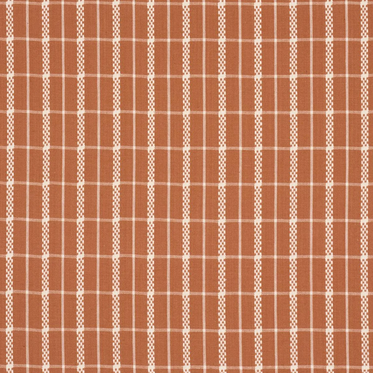 Schumacher 84680 Boyd Check Spice fabric swatch