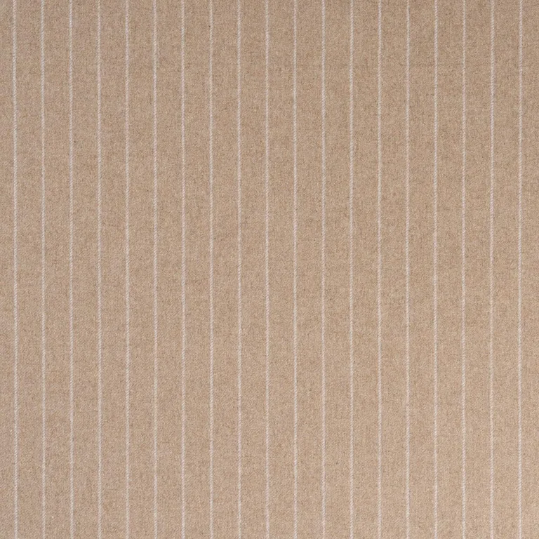 Schumacher 85282 Boyd Wool Pinstripe Oat fabric swatch