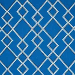 Schumacher 75891 Branson Embroidery Blue fabric swatch