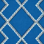 Schumacher 75891 Branson Embroidery Blue fabric swatch