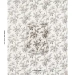 Schumacher 174115 Brantwood Vine Graphite fabric swatch
