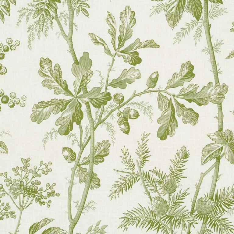Schumacher 174114 Brantwood Vine Leaf fabric swatch
