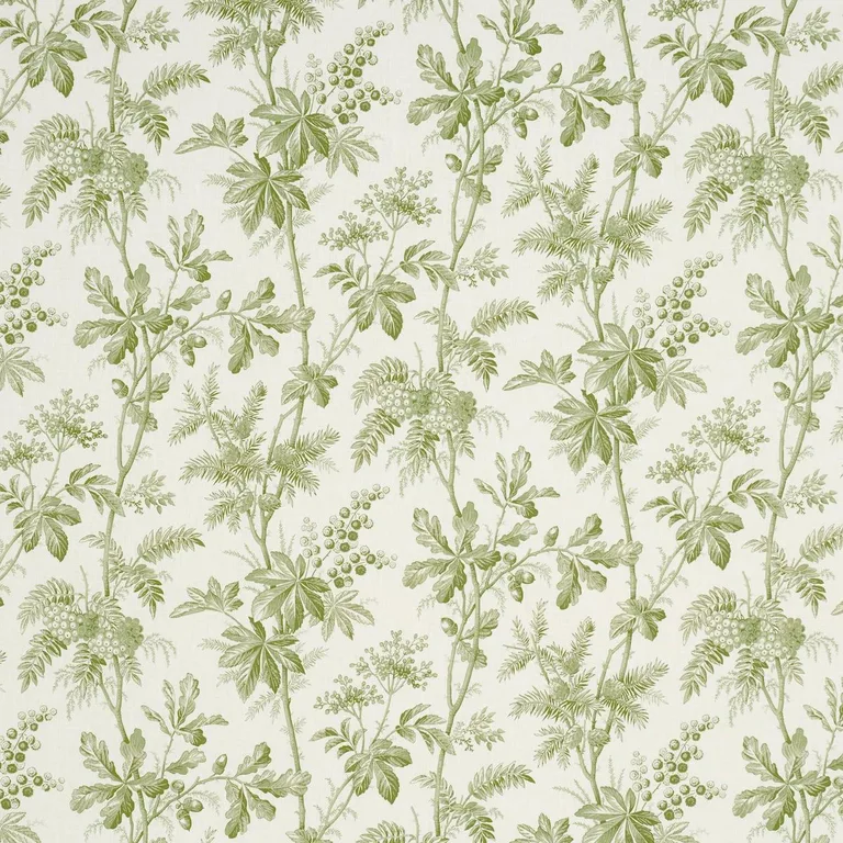 Schumacher 174114 Brantwood Vine Leaf fabric swatch