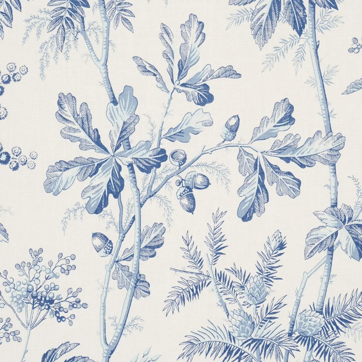 Schumacher 174113 Brantwood Vine Porcelain fabric swatch