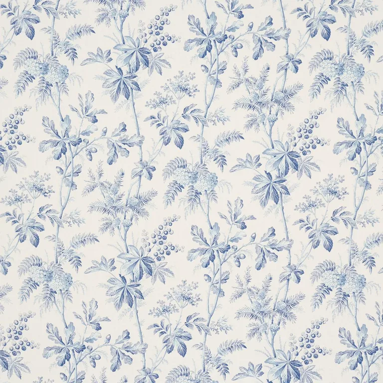 Schumacher 174113 Brantwood Vine Porcelain fabric swatch