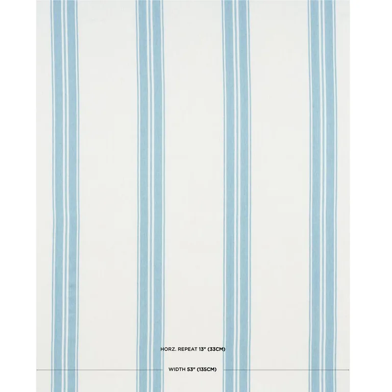 Schumacher 70875 Brentwood Stripe Pool fabric swatch