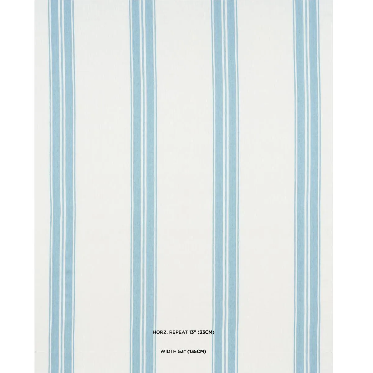 Schumacher 70875 Brentwood Stripe Pool fabric swatch