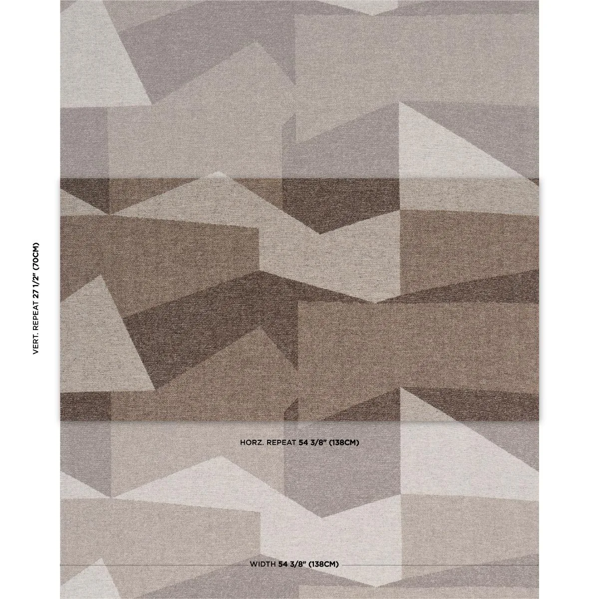 Schumacher 84450 Breuer Wenge Brown fabric swatch