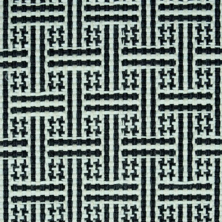 Schumacher 75935 Brickell Indoor/Outdoor Black fabric swatch
