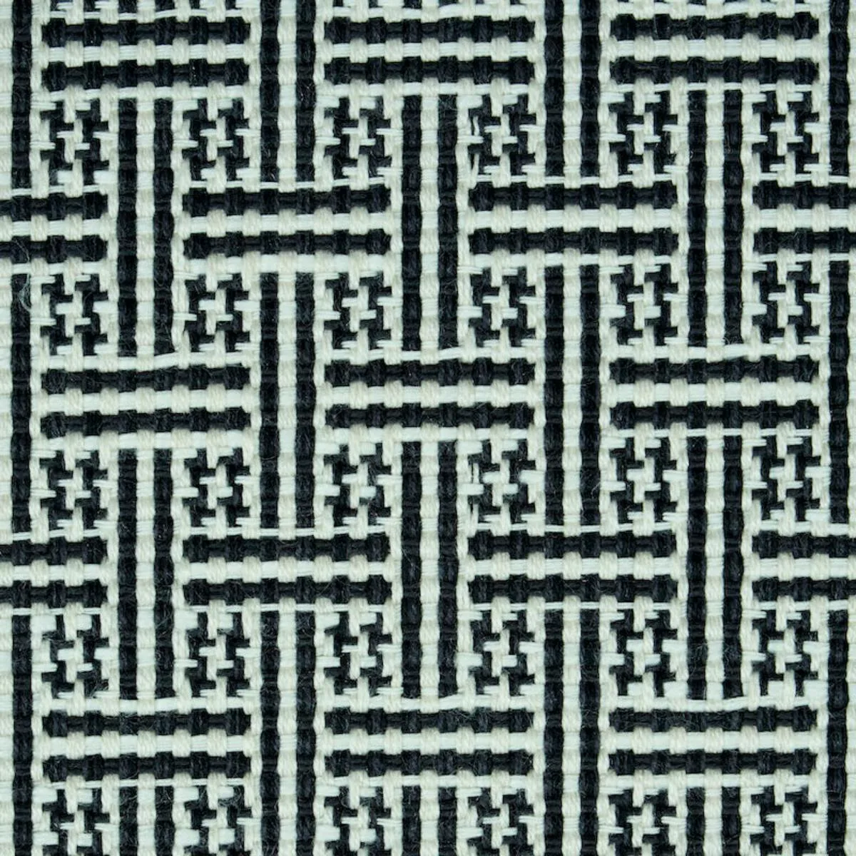 Schumacher 75935 Brickell Indoor/Outdoor Black fabric swatch