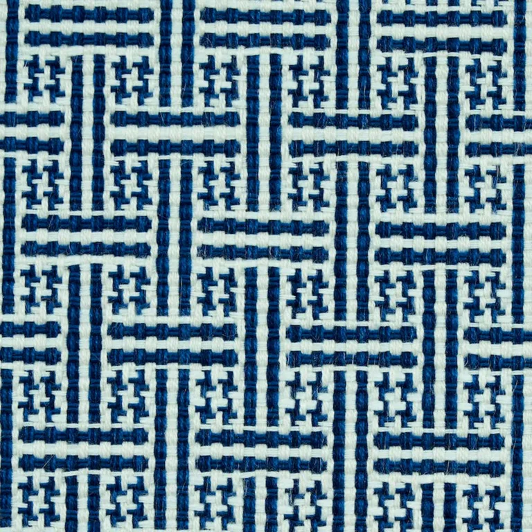 Schumacher 75936 Brickell Indoor/Outdoor Navy fabric swatch