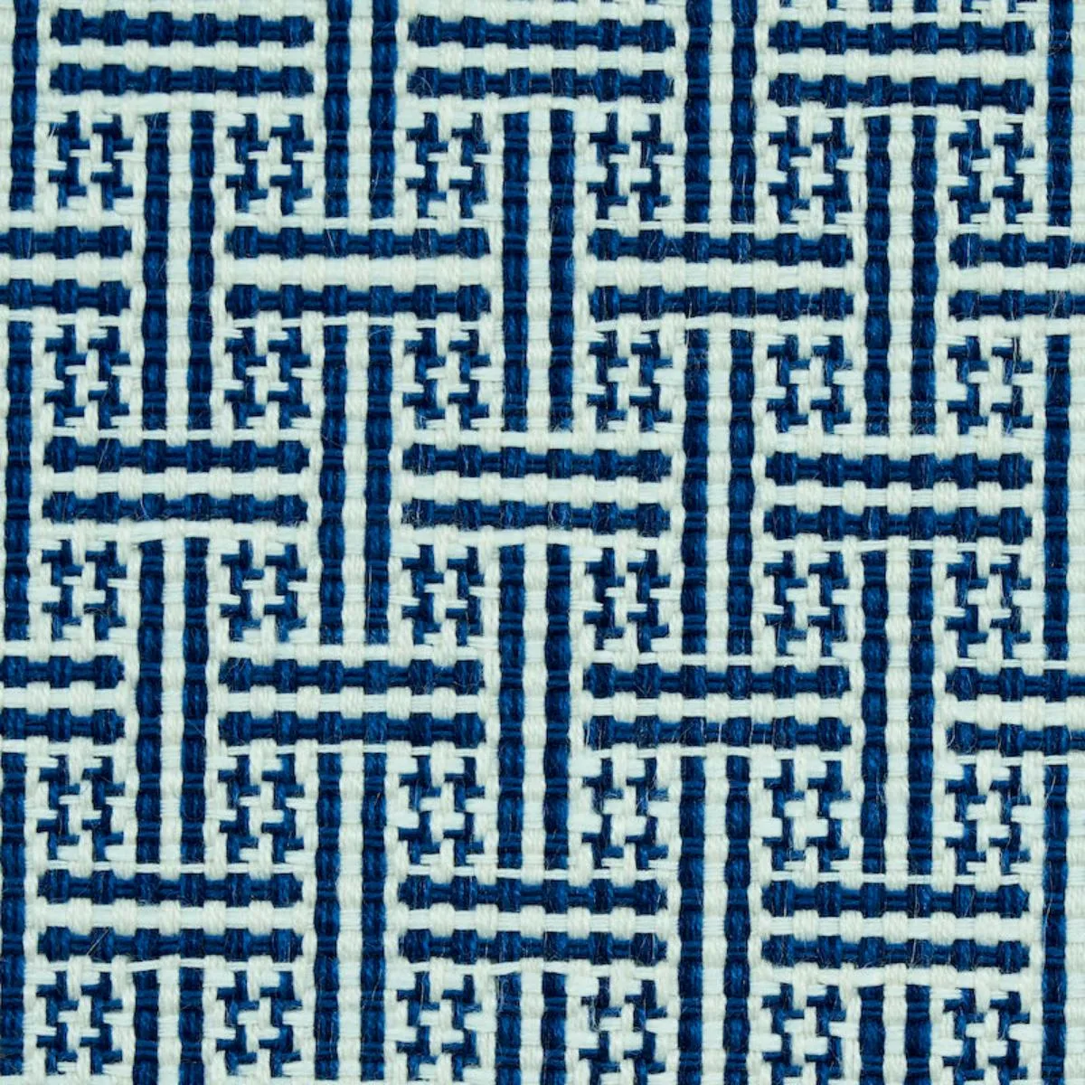 Schumacher 75936 Brickell Indoor/Outdoor Navy fabric swatch