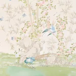 Schumacher 176023 Brighton Pavilion Panel Alabaster fabric swatch