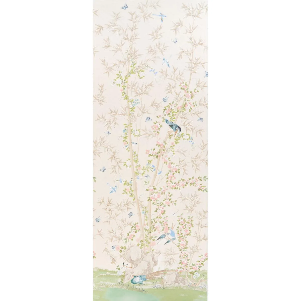 Schumacher 176023 Brighton Pavilion Panel Alabaster fabric swatch