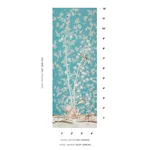 Schumacher 176021 Brighton Pavilion Panel Peacock fabric swatch