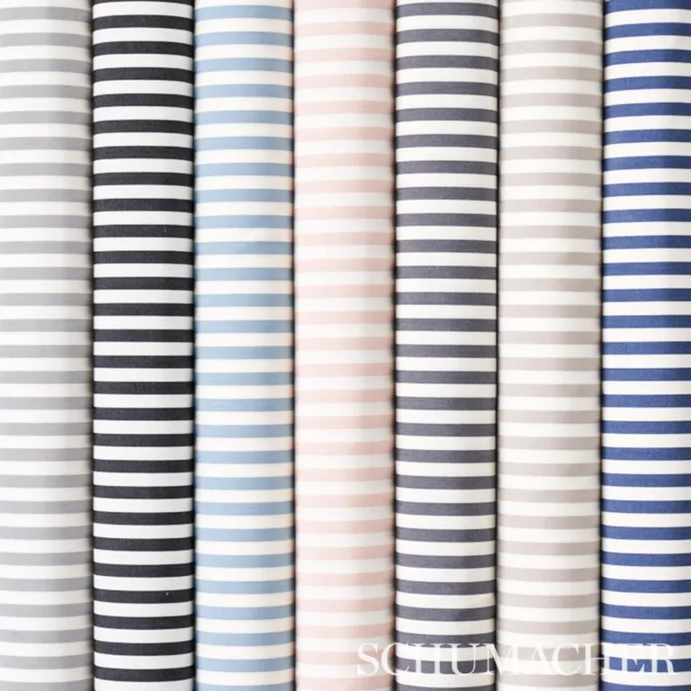 Schumacher 71340 Brigitte Stripe Black fabric swatch