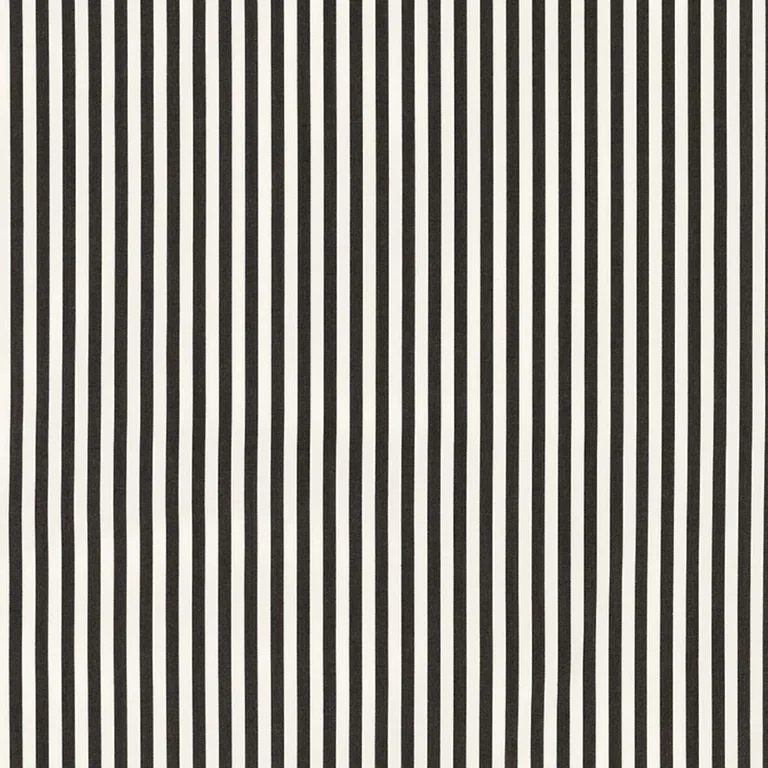 Schumacher 71340 Brigitte Stripe Black fabric swatch